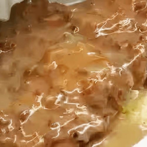 Smothered Pork Chop Dinner.